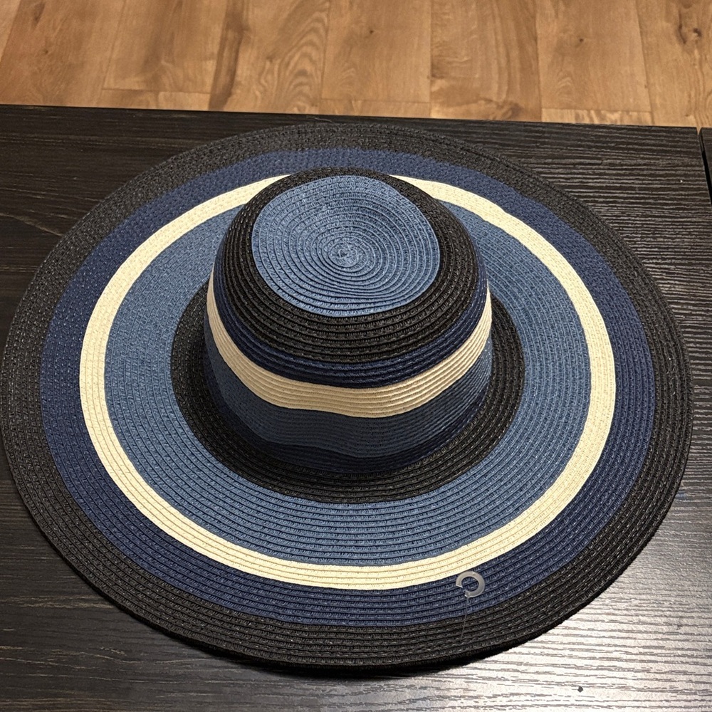 14th & Union Navy and Black Striped sun Hat